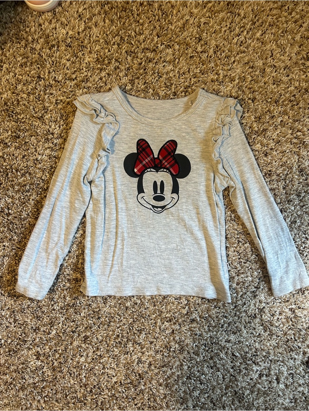 Little Sleepies Holiday Minnie Mouse flutter shirt